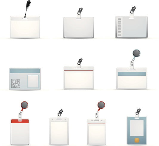 10 ID card variants with holders