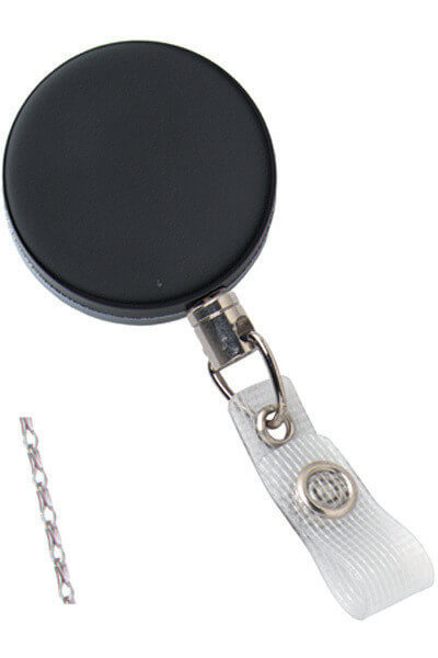 Heavy Duty, Metal Badge Reel with Link Chain, Belt Clip and