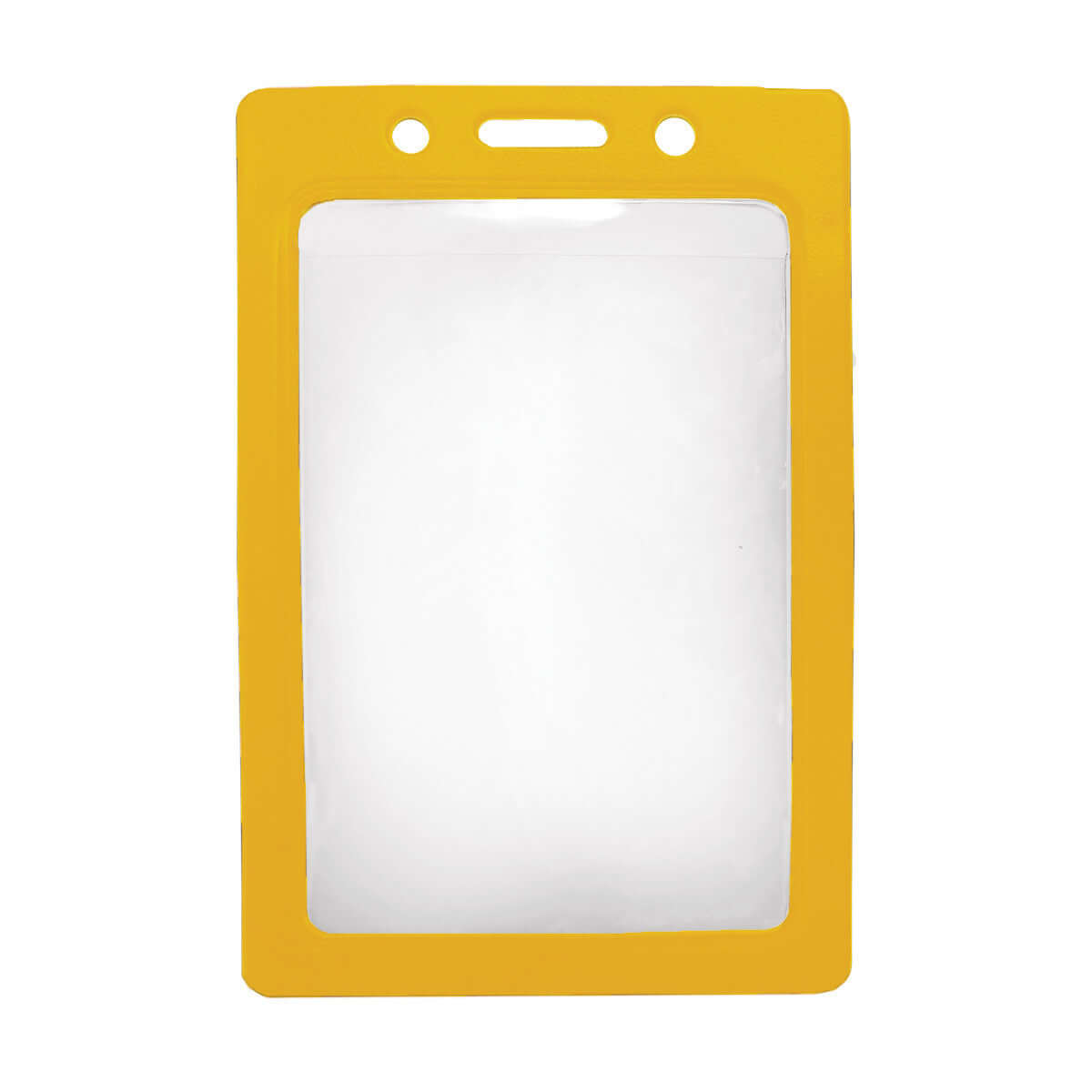 Vertical, Vinyl Badge Holder with Coloured Frame (100-pack)