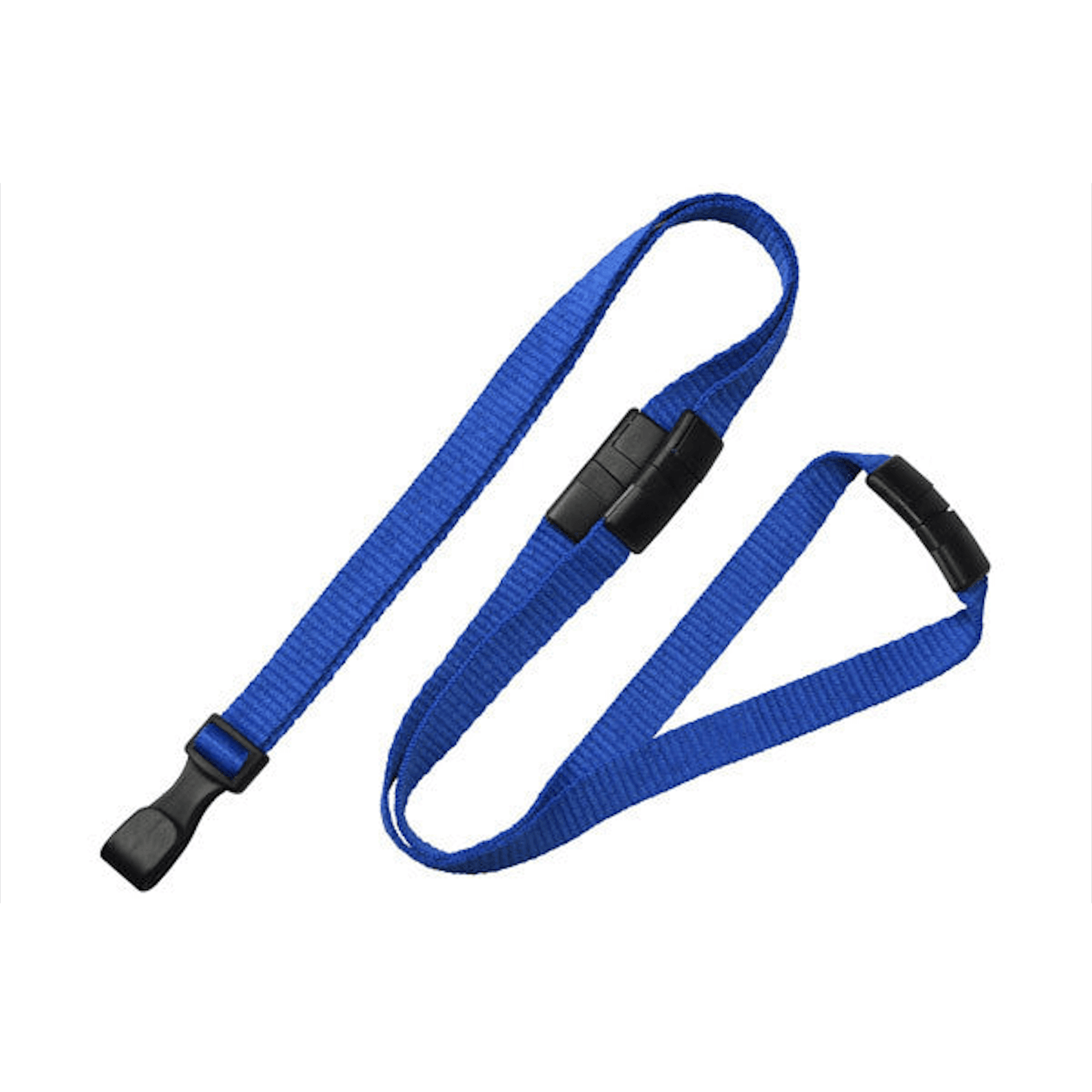 3/8" Flat Lanyard With 3 Breakaways And Wide Plastic Hook (25-pack)