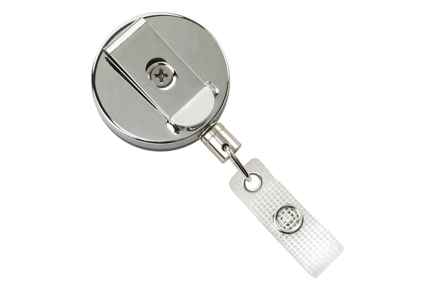 Heavy Duty, Metal Badge Reel with Link Chain, Belt Clip and Reinforced Strap (25-pack)