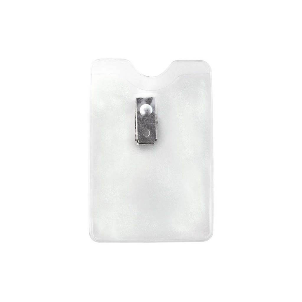 Vertical, Textured Vinyl, Clip-On Badge Holder (100-pack)