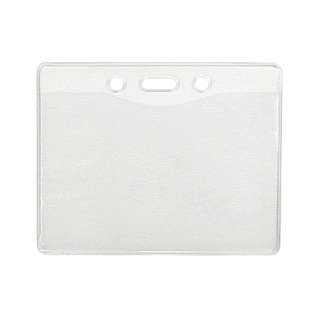 Horizontal, Oversize (4" x 2.85") Vinyl Badge Holder (100-pack)
