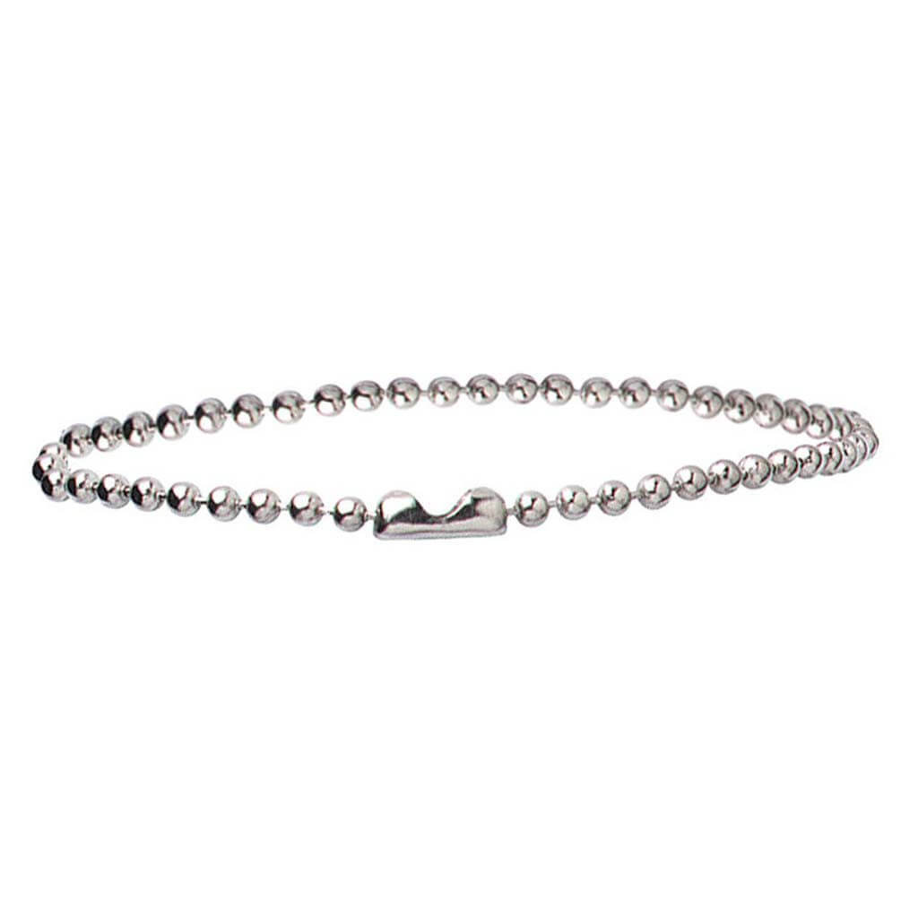 Nickel-Plated Steel Beaded Neck Chain (100-pack)