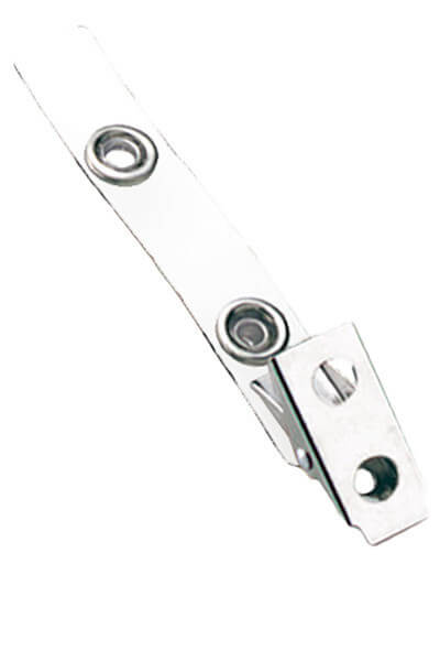 2.75" White 2-Hole Strap Clip (100-pack)