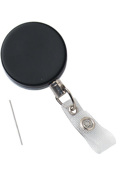 Heavy Duty, Metal Badge Reel with Metal Wire, Belt Clip and Reinforced Strap (25-pack)