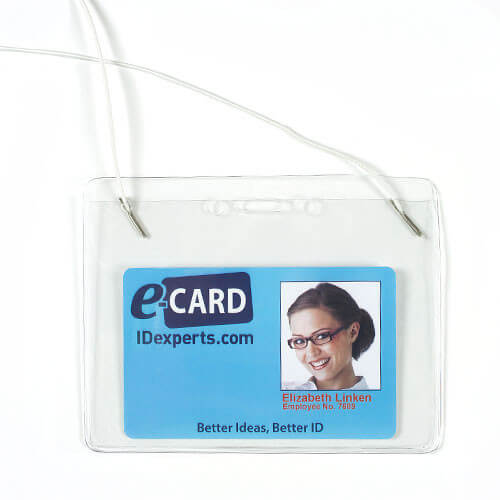 Large All-In-1 Event Badge Holder with Elastic Cord (100-pack)