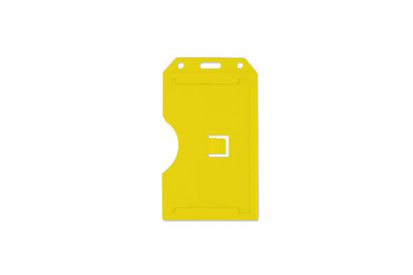 Coloured, 2-Sided, 3-Card Rigid Plastic Badge Holder (50-pack)
