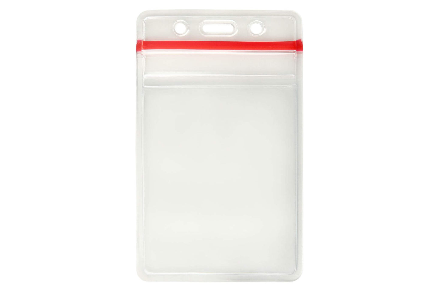 Vertical, 2.38" x 3.875" Vinyl Badge Holder with Zip-Lock Seal (100-pack)