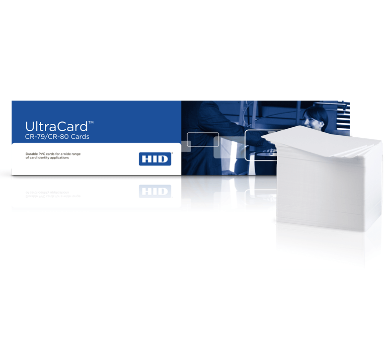 HID UltraCard™ CR79 10mil Adhesive-Backed Blank Cards (500-pack)