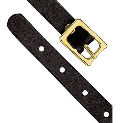 Black Leather Luggage Strap with Buckle (25-pack)