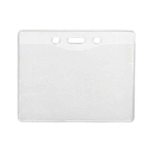 Horizontal, Oversize (4" x 2.85") Vinyl Badge Holder (100-pack)